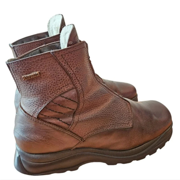 Anfibio Leather Boho Fall Winter Women's Ankle Boots Brown Sz 37. - Picture 6 of 15